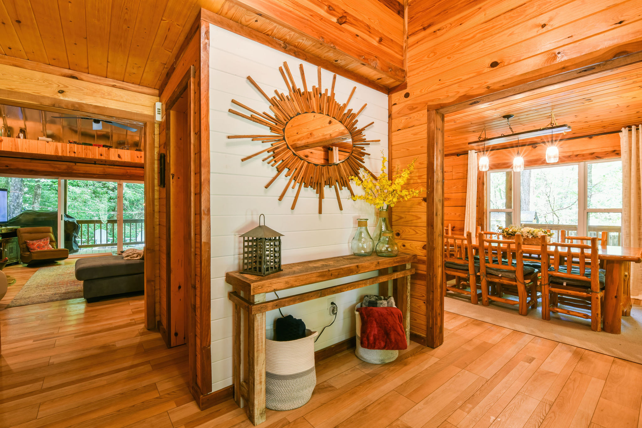 Entryway into living and dining area